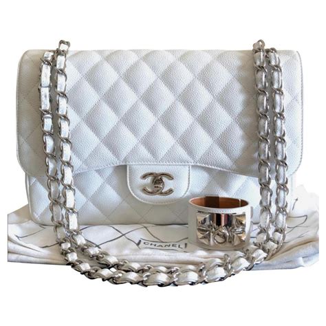 chanel classic jumbo white|chanel jumbo price.